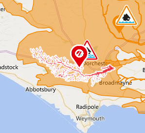 Flood alert South Winterbourne Valley