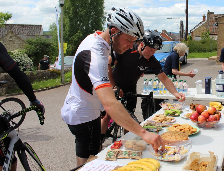 One of the pit stops along the route