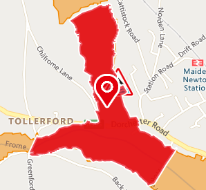 Flood Warning for Upper Frome at Maiden Newton 