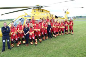 Some of the crew of Dorset and Somerset Air Ambulance