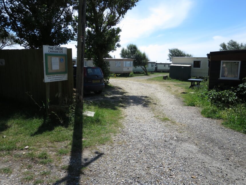 Creek caravan site general view