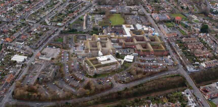 Arial photo of Dorset County Hospital