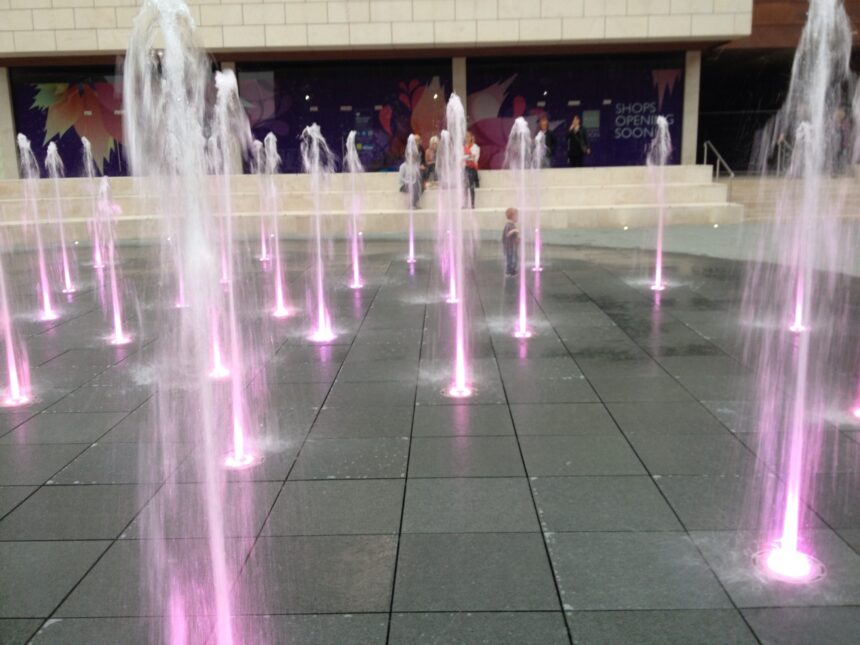 Brewery Square fountains
