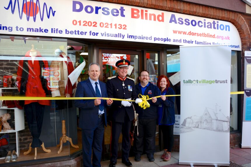 CEO of DBA Jonathan Holyhead Lord Lieutenant of Dorset Angus Campbell Shop Manager Gary Ward and Assistant Manager Tracey Hurford