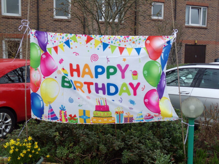 Happy Birthday sign