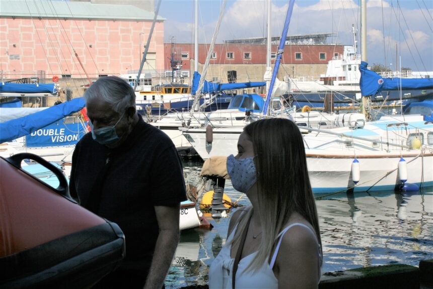 Clive inspects the new Inshore lifeboat