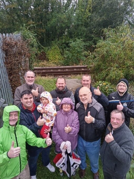 a group of local residents with Cllr David Taylor (front left) and Frampton Parish Councillor, Steven Westrip