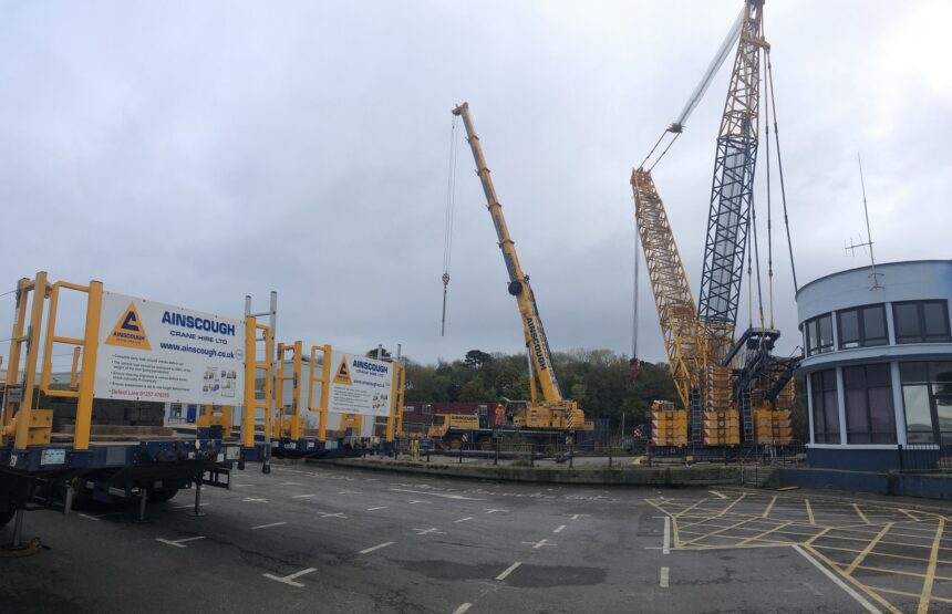 Crane at harbour