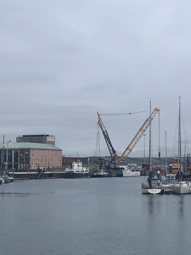Crane at harbour