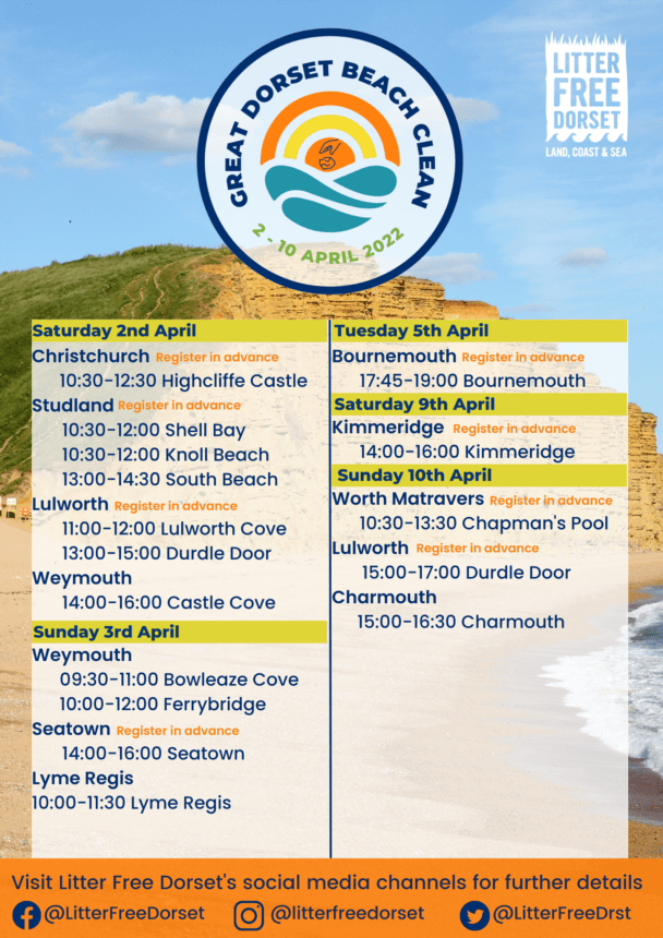 Great Dorset Beach Clean 2022 poster