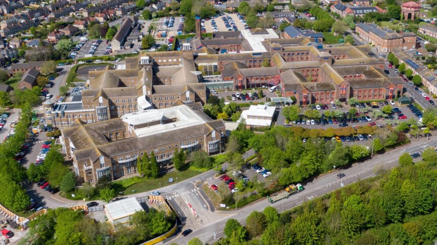 Dorset County Hospital from the air