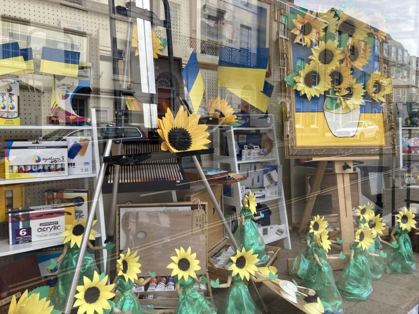 Dorchester’s Summer of Sunflowers - shop window