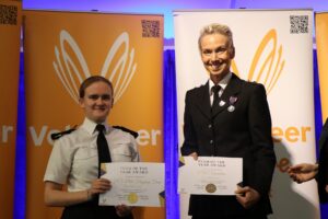 Inspector Alyssa Forrest and cadet Ella from Dorset Police Cadets