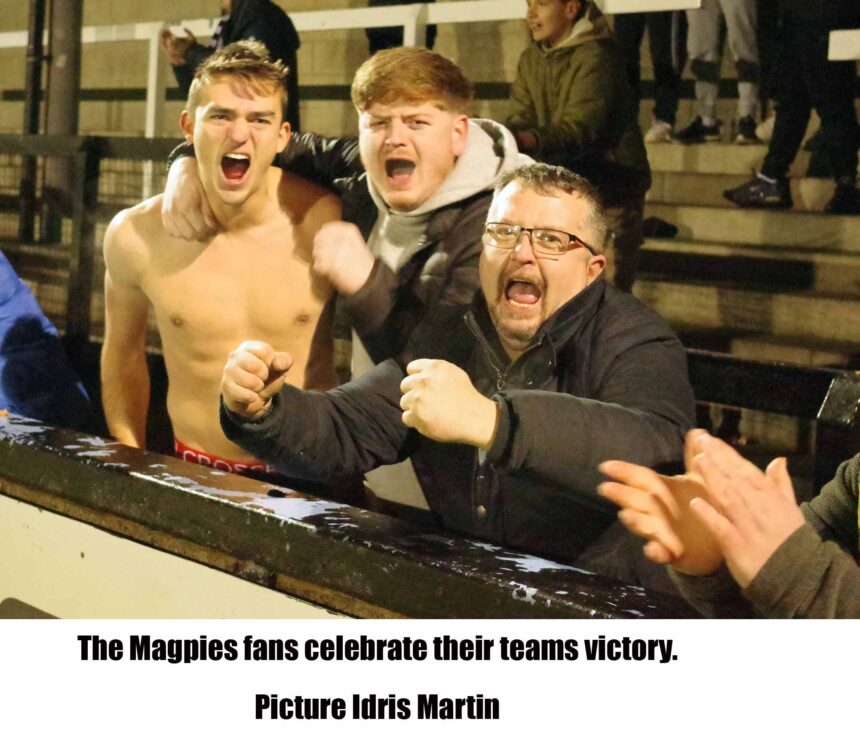 Magpies fans celebrating victory