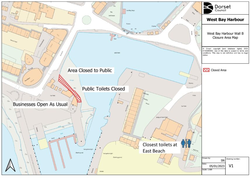 Closed Area Map -West Bay Jan 23