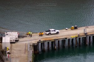 Media at arrival of refugees on Portland