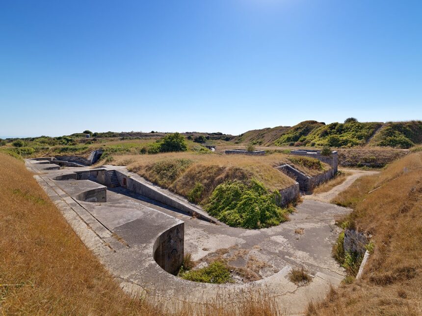 Image of the High Angle Battery at Portland, photo credit Historic England Archive