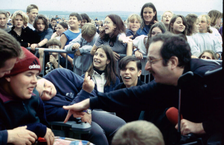 Steve Wright at the Radio 1 Roadshow in Weymouth 1994