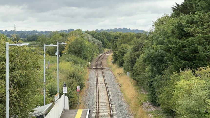 Old and new track north of Thornford station