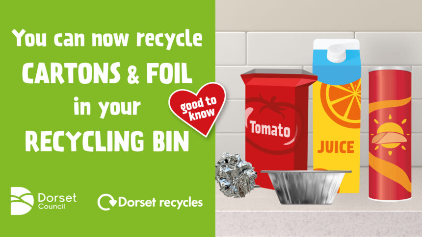 Cartons and foil now accepted in kerbside recycling bins across Dorset