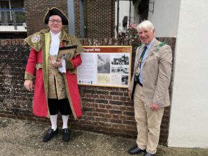 Anthony Harrison, Town Crier (left) and Cllr Robin Potter