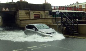 Flooding on Weymouth Quay