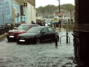 Flooding on Weymouth Quay