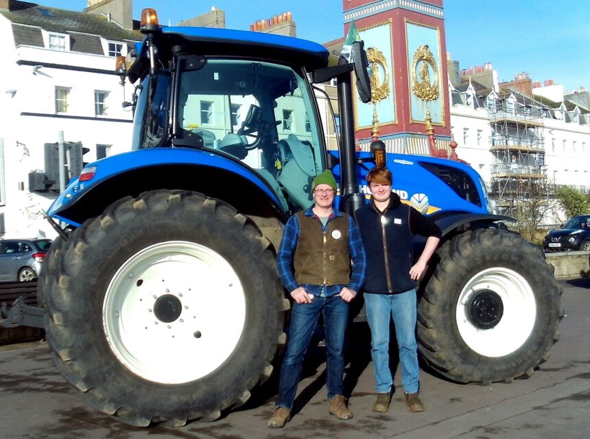 Farmer James Bowditch with son, Sam