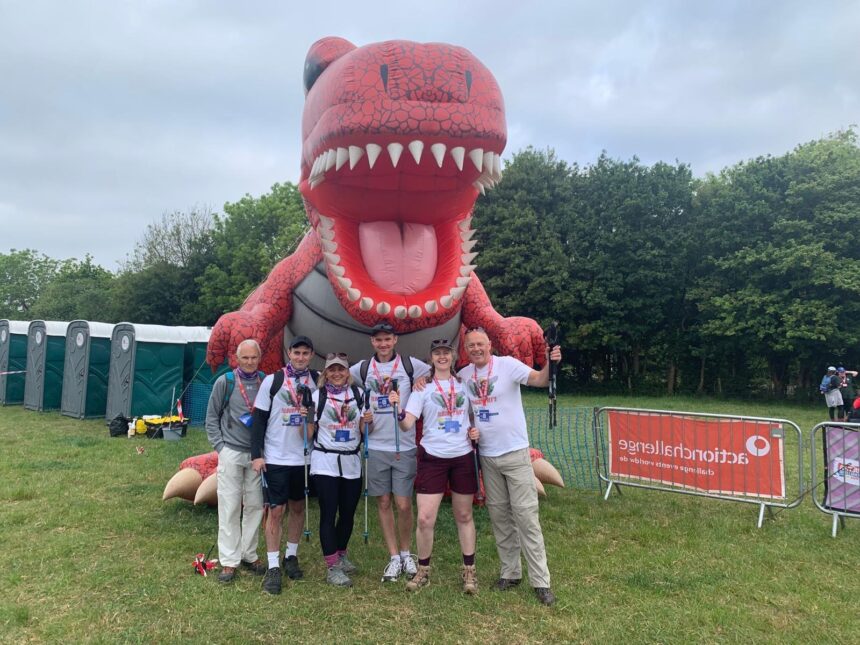 Tilbury Douglas T-Rex Team at the Jurassic Coast Challenge