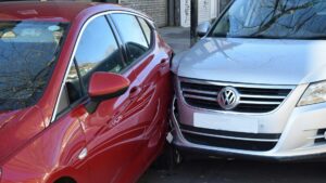 Cars colliding