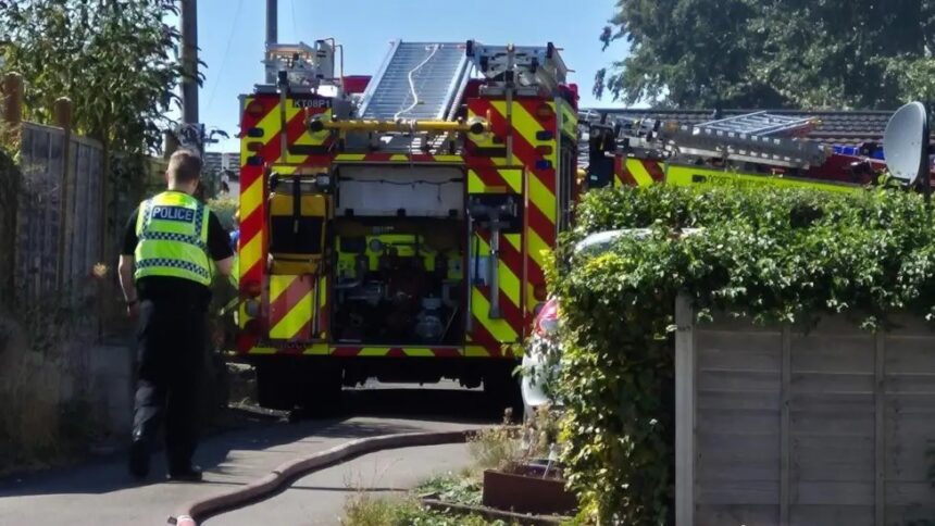 Fire at caravan park