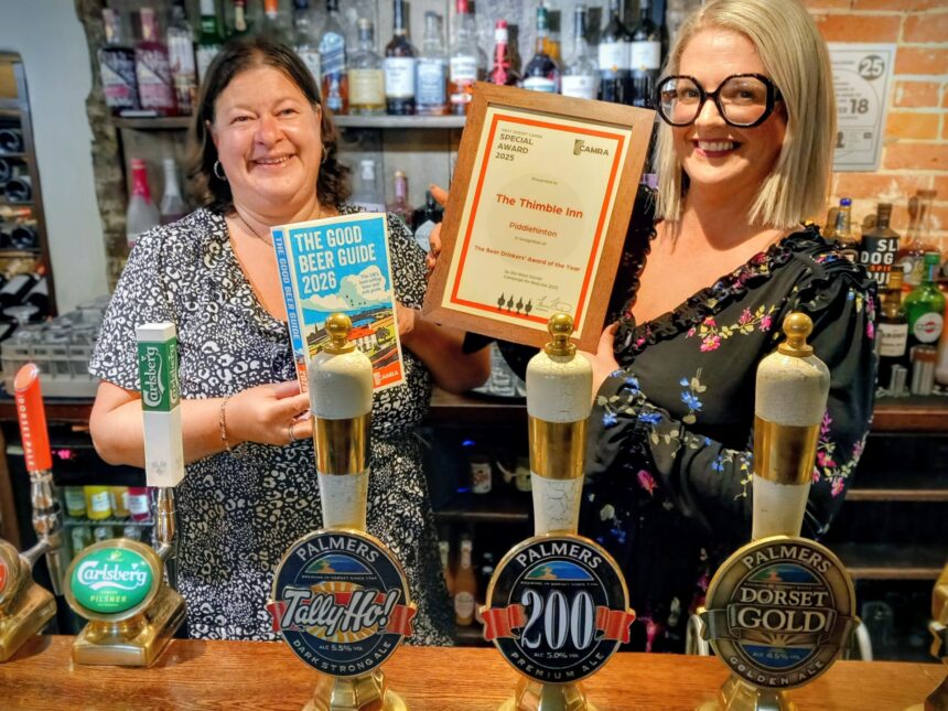CAMRA Competition Coordinator Kylie Stroud (left with Thimble Inn landlady Emma-Jayne Trawicki.Credit Rich Gabe