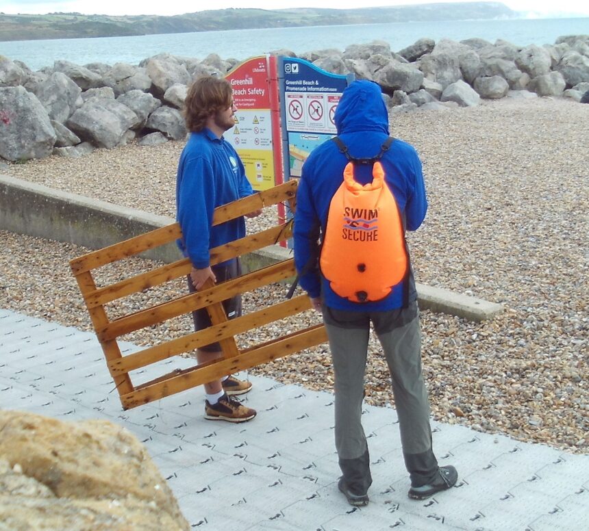 Pallet found floating in sea off Preston Beach
