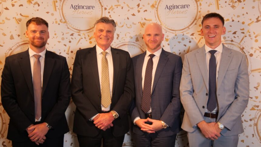 From left Simon Derek Adam and Piers Luckhurst at the Agincare Heroes Awards 2025