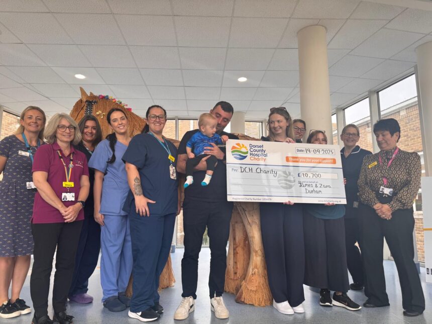 Oakfest Cheque presentation with DCH staff
