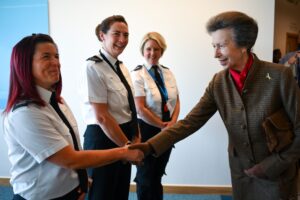 The Princess Royal meets Kim Nixon, Contact Officer with Dorset Police