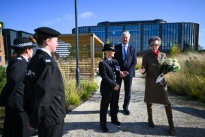 The Princess Royal with Chief Constable Amanda Pearson and Police & Crime Commissioner David Sidwick