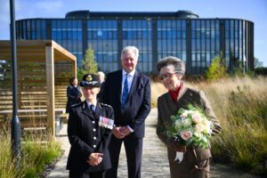The Princess Royal with Chief Constable Amanda Pearson and Police & Crime Commissioner David Sidwick