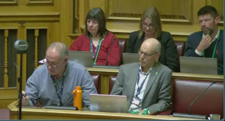 Nick Ireland - left - and other Cabinet members