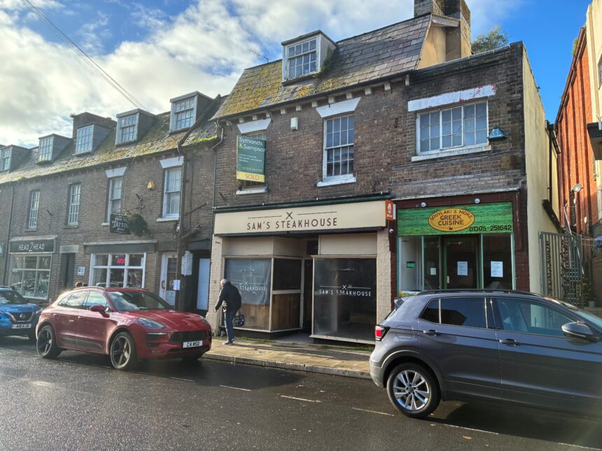 The former Sam’s Steakhouse in Trinity Street, Dorchester.