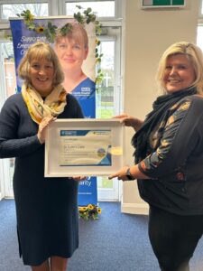 Sarah from St Jude's Care - shopfront competition runner up