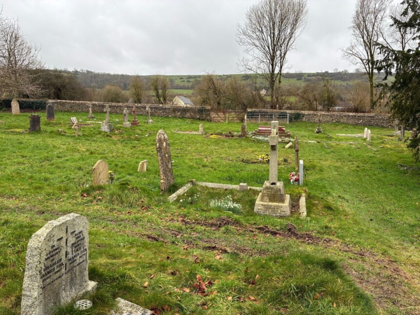 Cerne burial ground - extension proposed beyond the wall