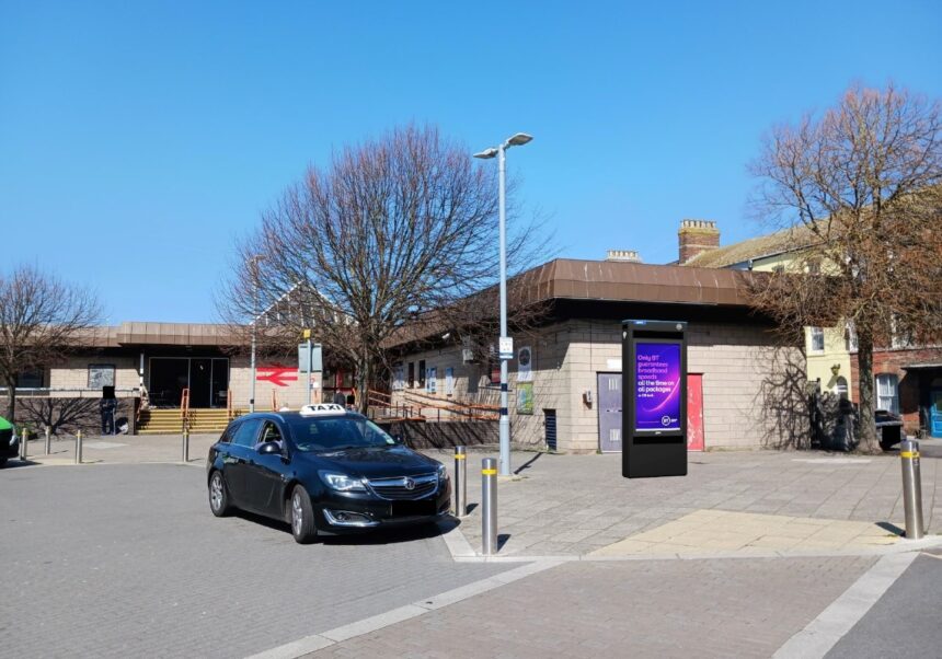 Photomontage of how the street hub might look outside Weymouth railway station