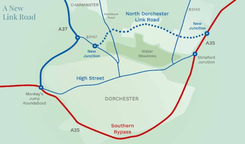 Dorchester North - new link road to be built in phases