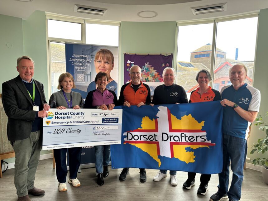 Dorset Drafters Cheque Presentation at DCH - © DCH Charity