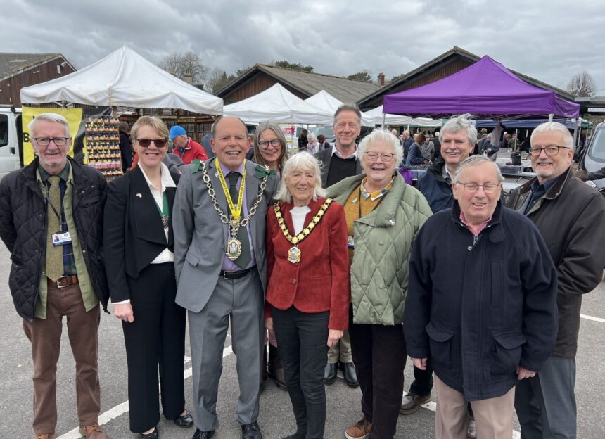 Town councillors and staff at Dorchester Market