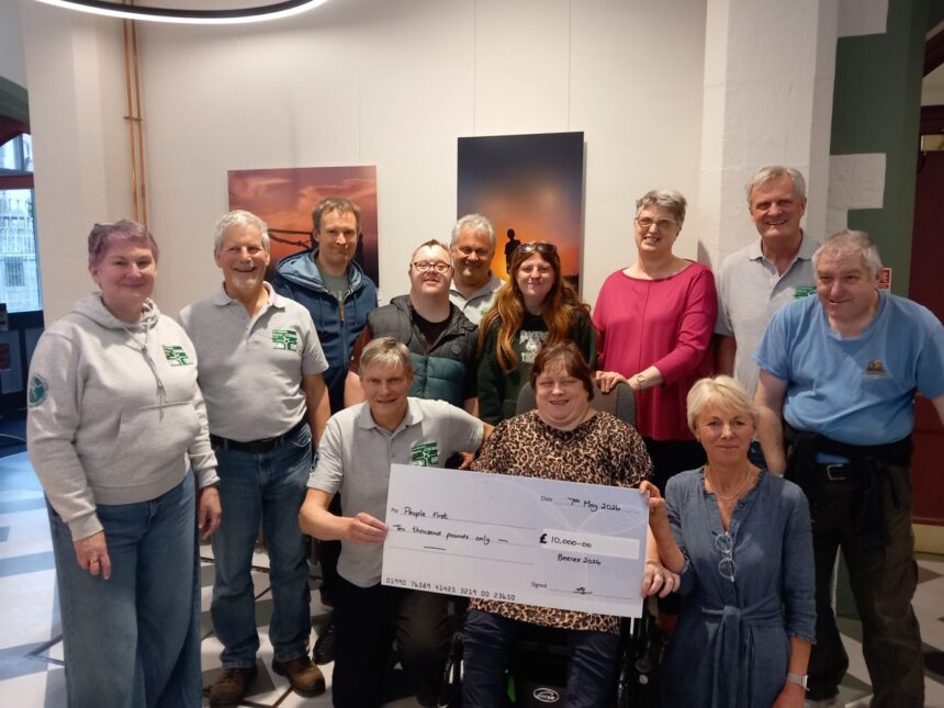 Laura Barnes & Trudy Ritsema receiving £4K for Dorchester Youth & Community Centre.
