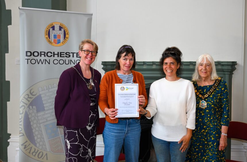 Dorchester Town Council, Car Boot tea presentations. Picture: Finnbarr Webster