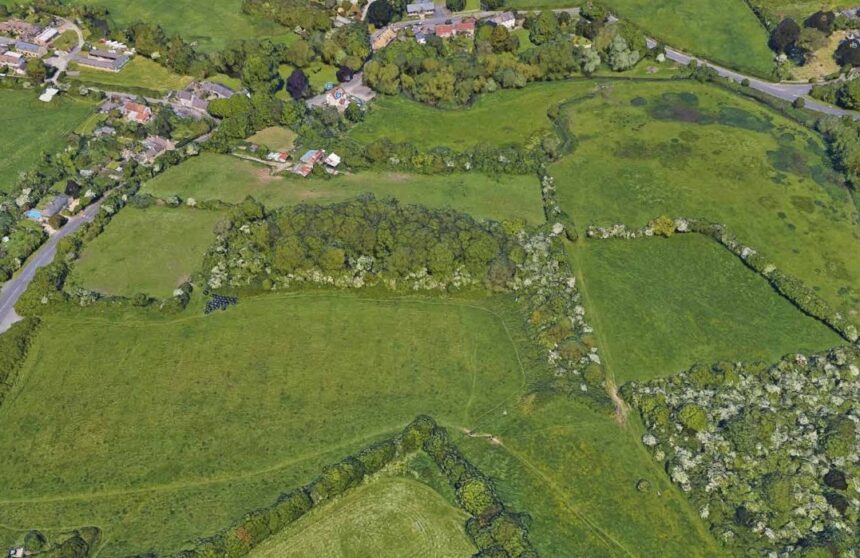 The site from the air. Google