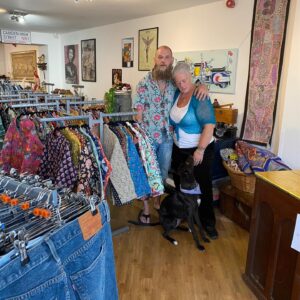 Erin and Jason in the shop